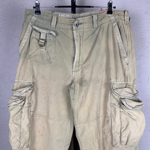 Polo Jeans Company Ralph Lauren 1967 Military Style Sz36 Cargo Paratrooper Pants - Picture 5 of 8